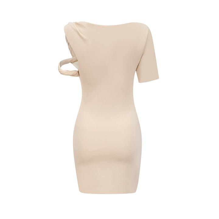 Levoire | Neutrals Twist-Shoulder Mini Robe