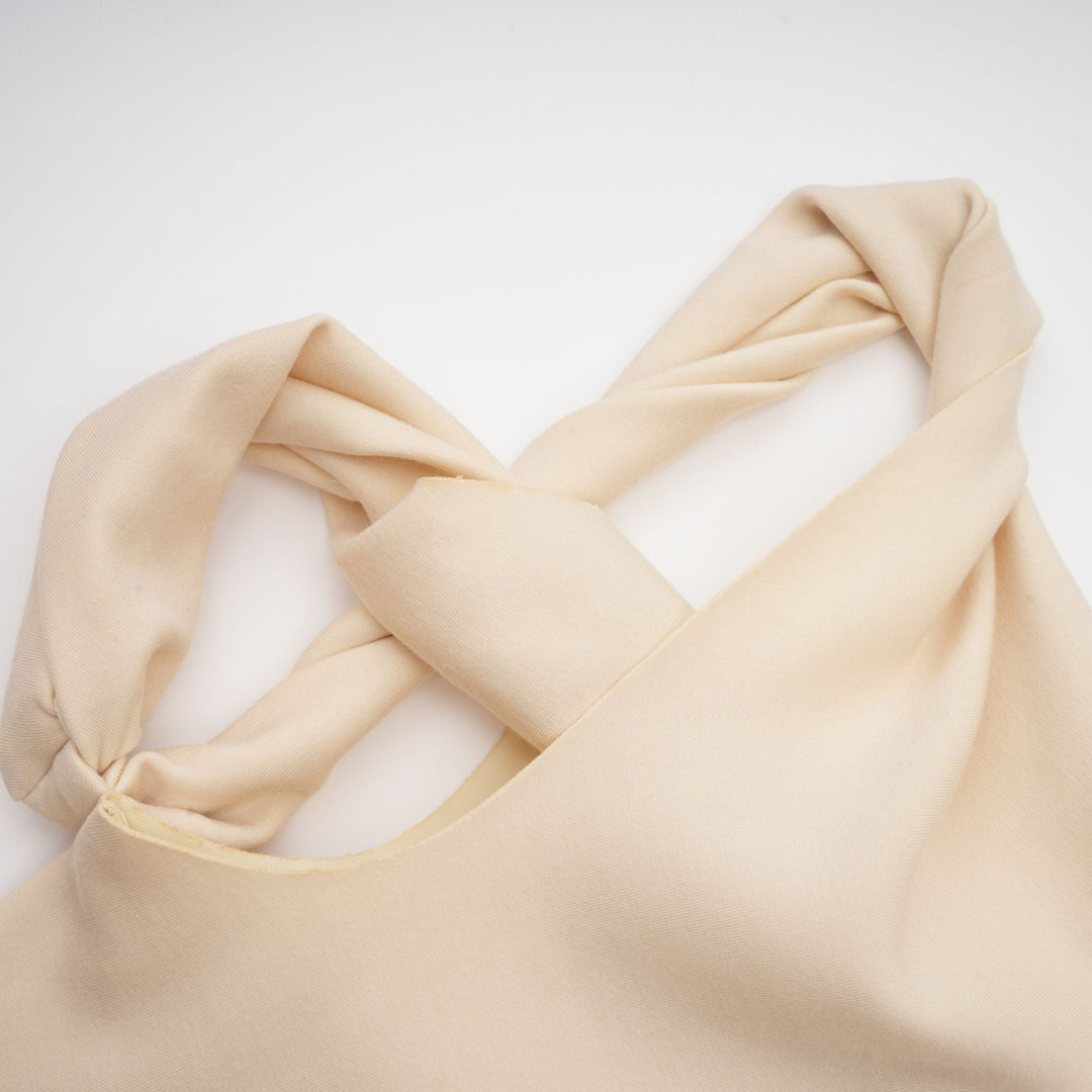 Levoire | Neutrals Twist-Shoulder Mini Robe