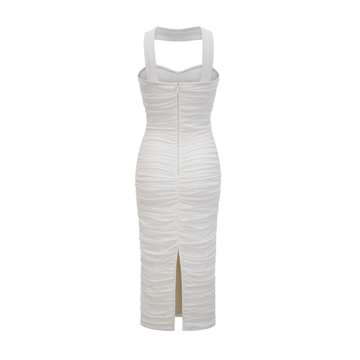 Levoire | Robe Midi En Maille Blanche