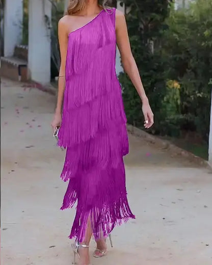 Levoire | Blouse À Franges Légendaires Colorée Framboise