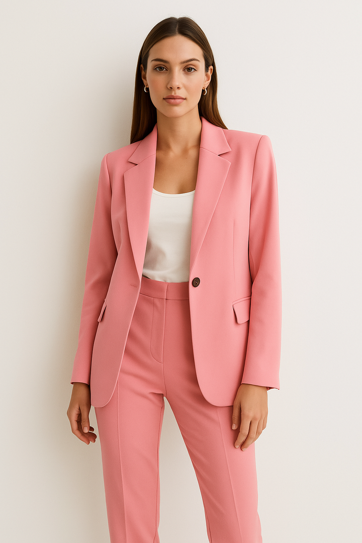 Levoire | Ensemble À Deux Pièces Costume Élégant Et Confortable Avec Une Coupe Ample Rosa