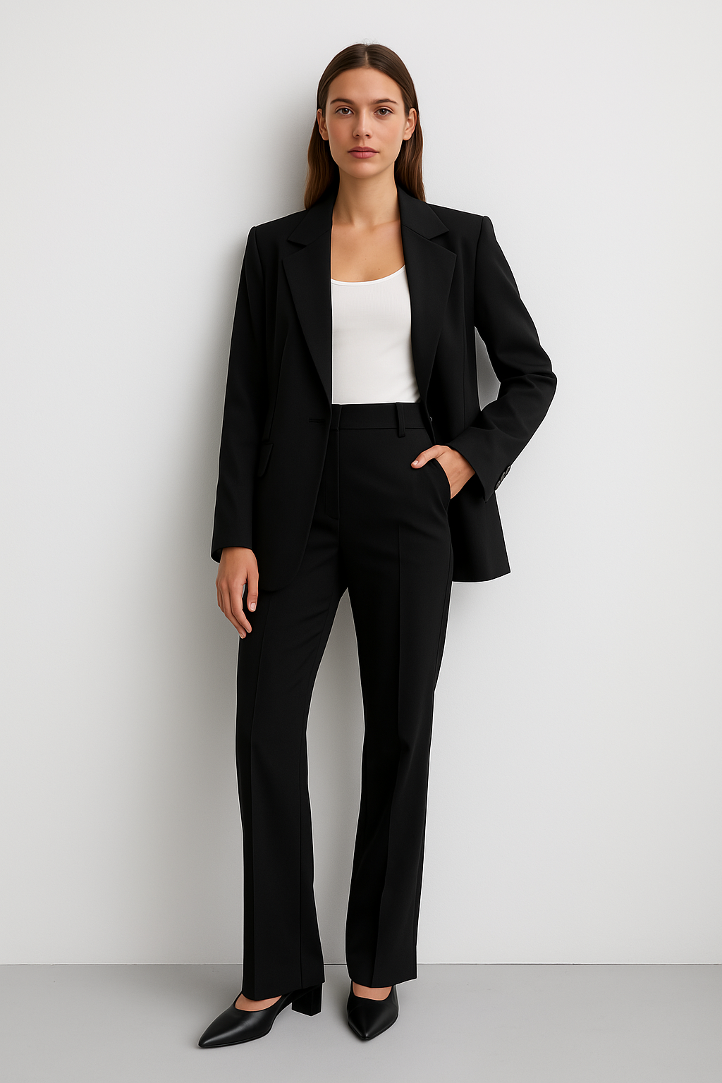 Levoire | Ensemble À Deux Pièces Costume Élégant Et Confortable Avec Une Coupe Ample Noir