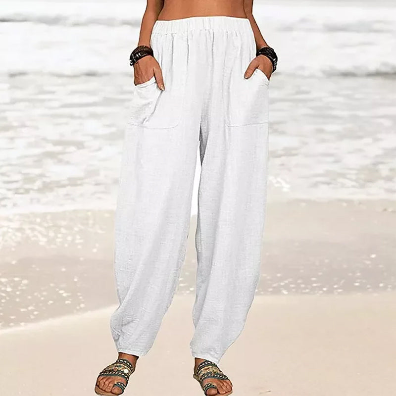 Levoire | Pantalons De Plage Décontractés Blanc (Quasi épuisé)
