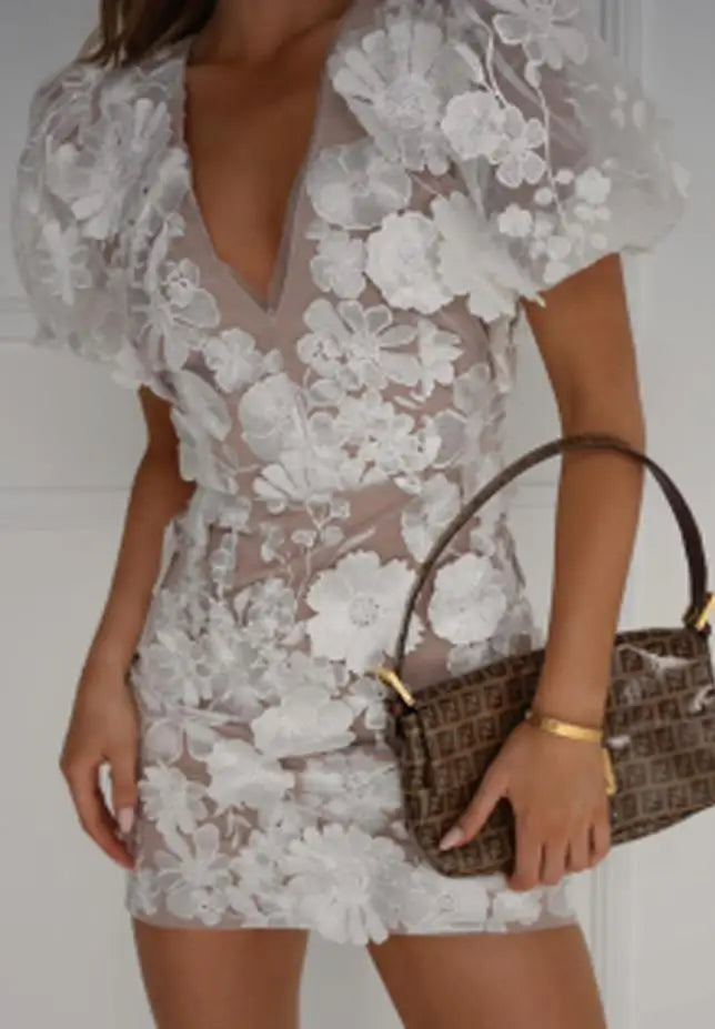 Levoire | Robe D'Été Colorée Et Séduisante Blanc