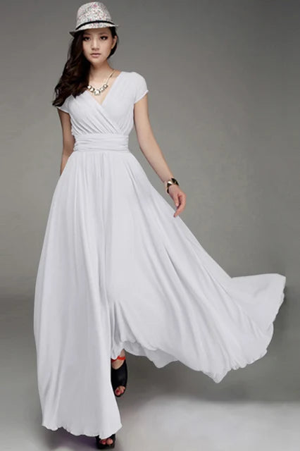 Levoire | Robe Maxi D'Été Blanc