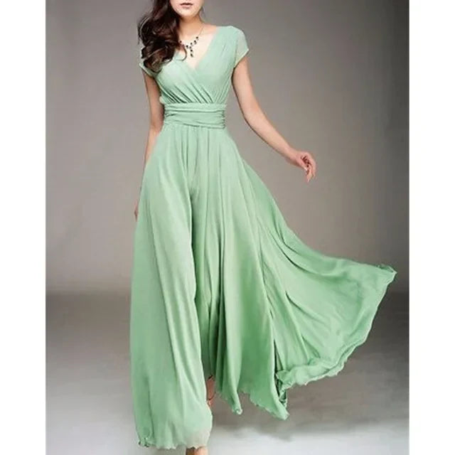 Levoire | Robe Maxi D'Été Vert