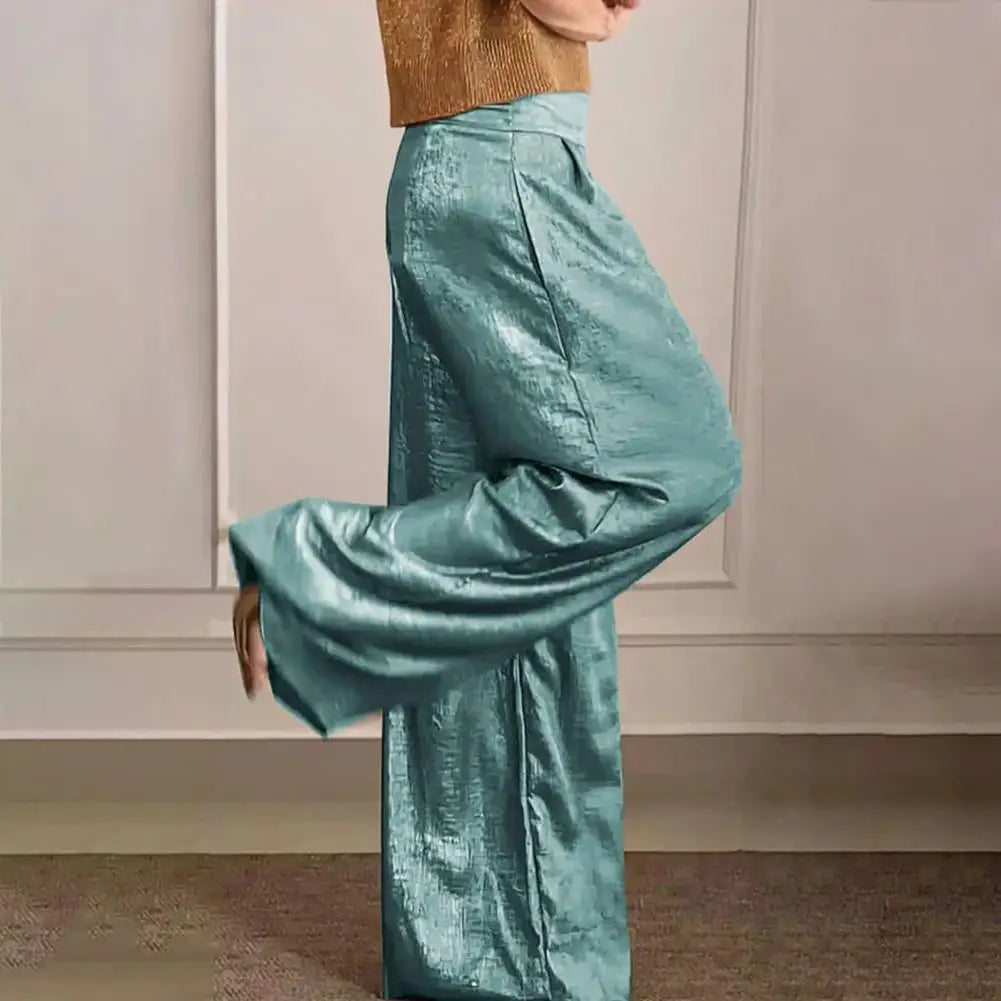 Levoire | Pantalon Long À Taille Haute Élastique Bleu clair