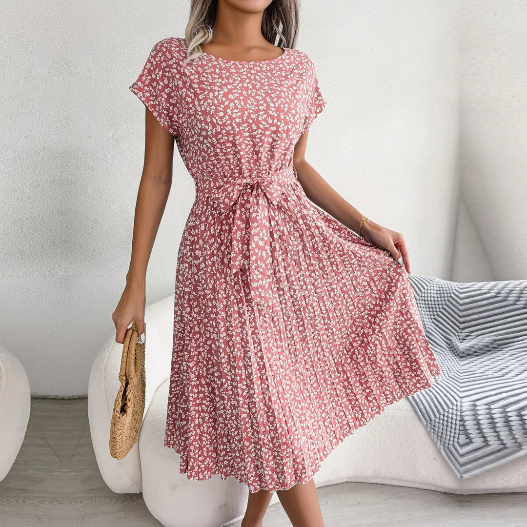 Levoire | Robe Maxi Sans Manches À Taille Haute Et Design Plissé
