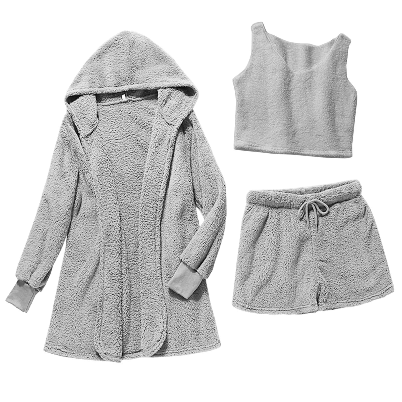 Levoire | Loungewear 3 Pièces Short Fleece Pyjama Ensemble De Salon