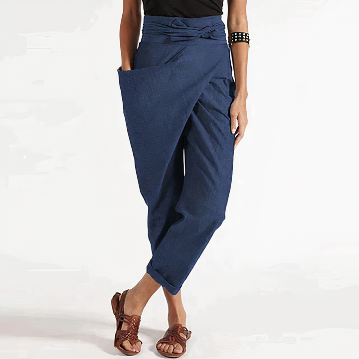Levoire | Pantalon Cache-Cœur Élégant Et Confortable Bleu