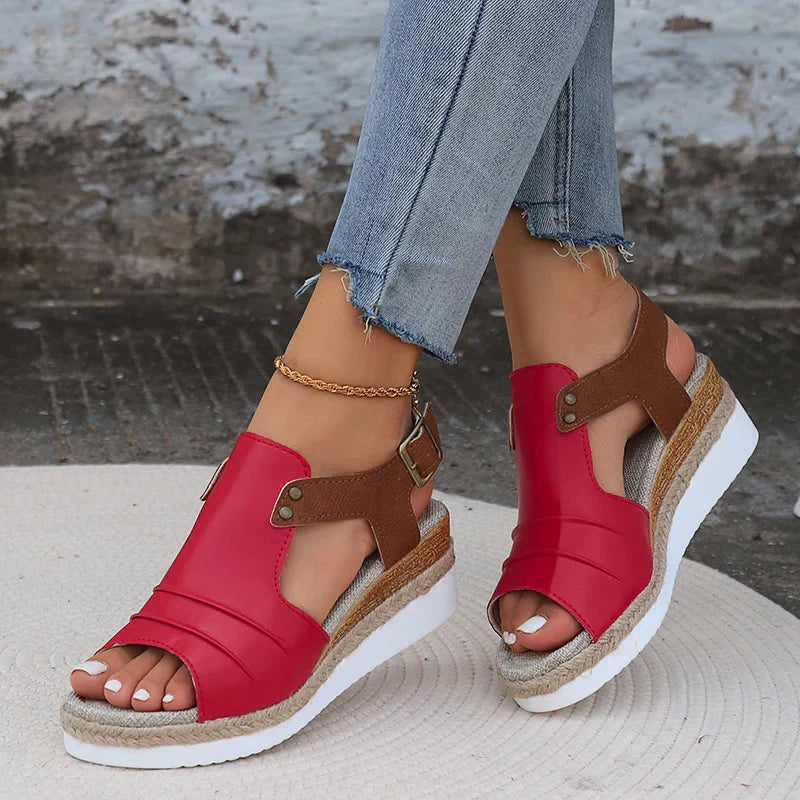 Levoire | Robe Mi-Longue Imprimée Tendance Rot