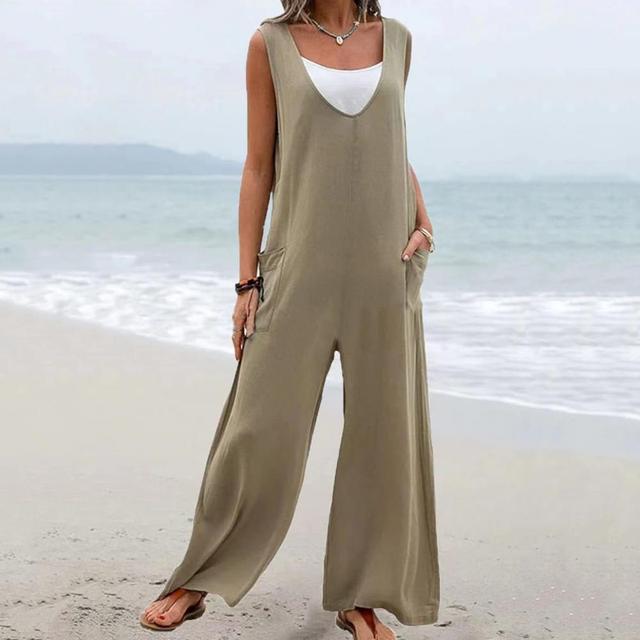 Levoire | Femmes Salopette Jumpsuits Khaki