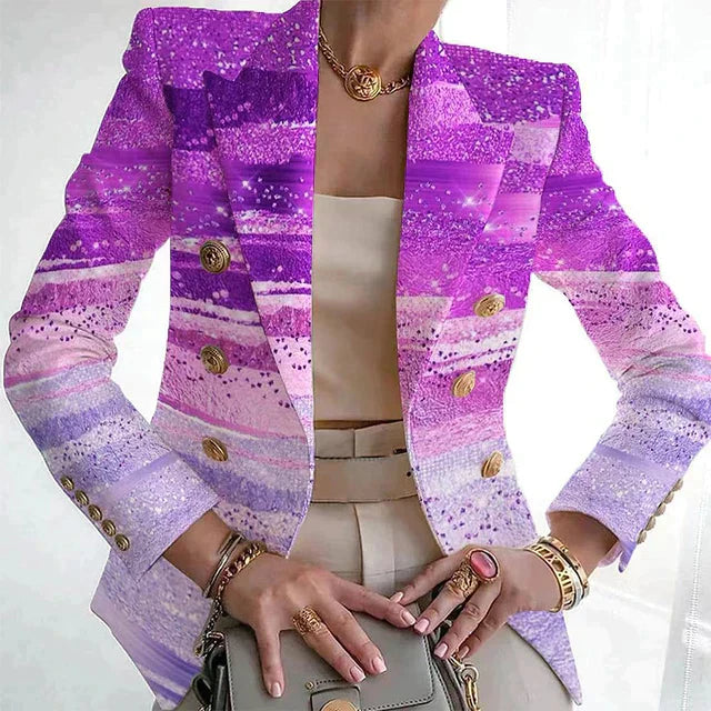 Levoire | Blazer À Imprimé Chic Violet