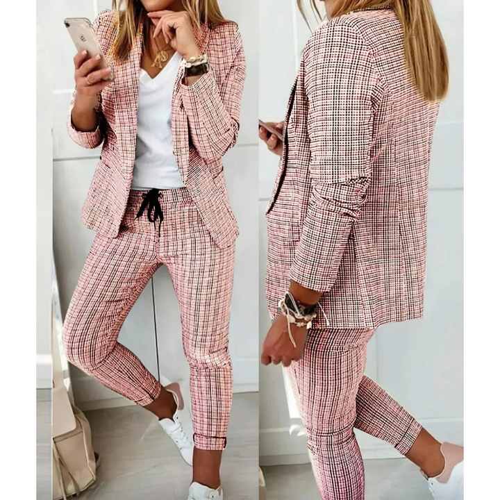 Levoire | Veste Longue Et Ensemble De Pantalon Pour Femmes Rosa