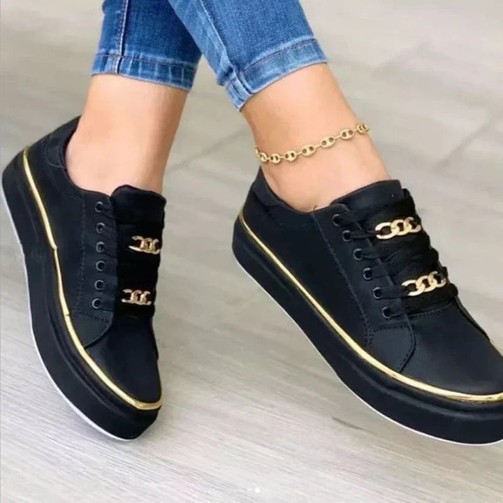 Levoire | Chaussures À Lacets Confortables Baskets Pour Un Usage Quotidien Chaussures Pour Femmes Noir