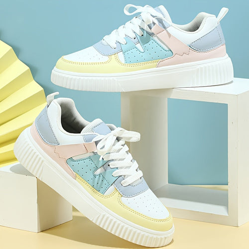 Levoire | Chaussures De Skate À Lacets En Bloc De Couleur Sneakers De Loisirs