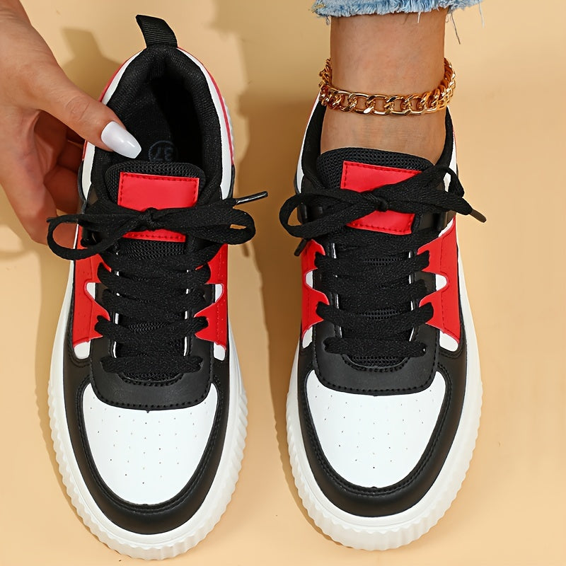 Levoire | Chaussures De Skate À Lacets En Bloc De Couleur Sneakers De Loisirs