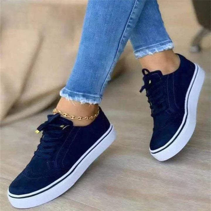 Levoire | Chaussures À Lacets Semelle Épaisse Chaussures De Loisirs Chaussures Orthopédiques Pour Femmes Bleu