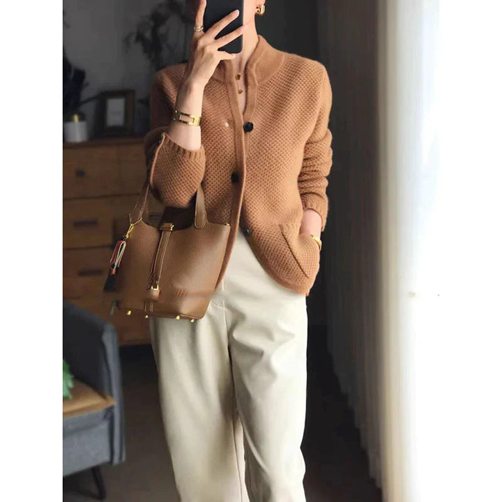 Levoire | Mélange De Laine Gilet À Boutons Gilet En Tricot Braun