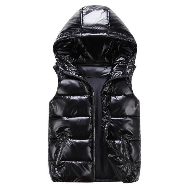 Levoire | Capuche Sans Manches Bodywarmer Puffer Gilet Noir