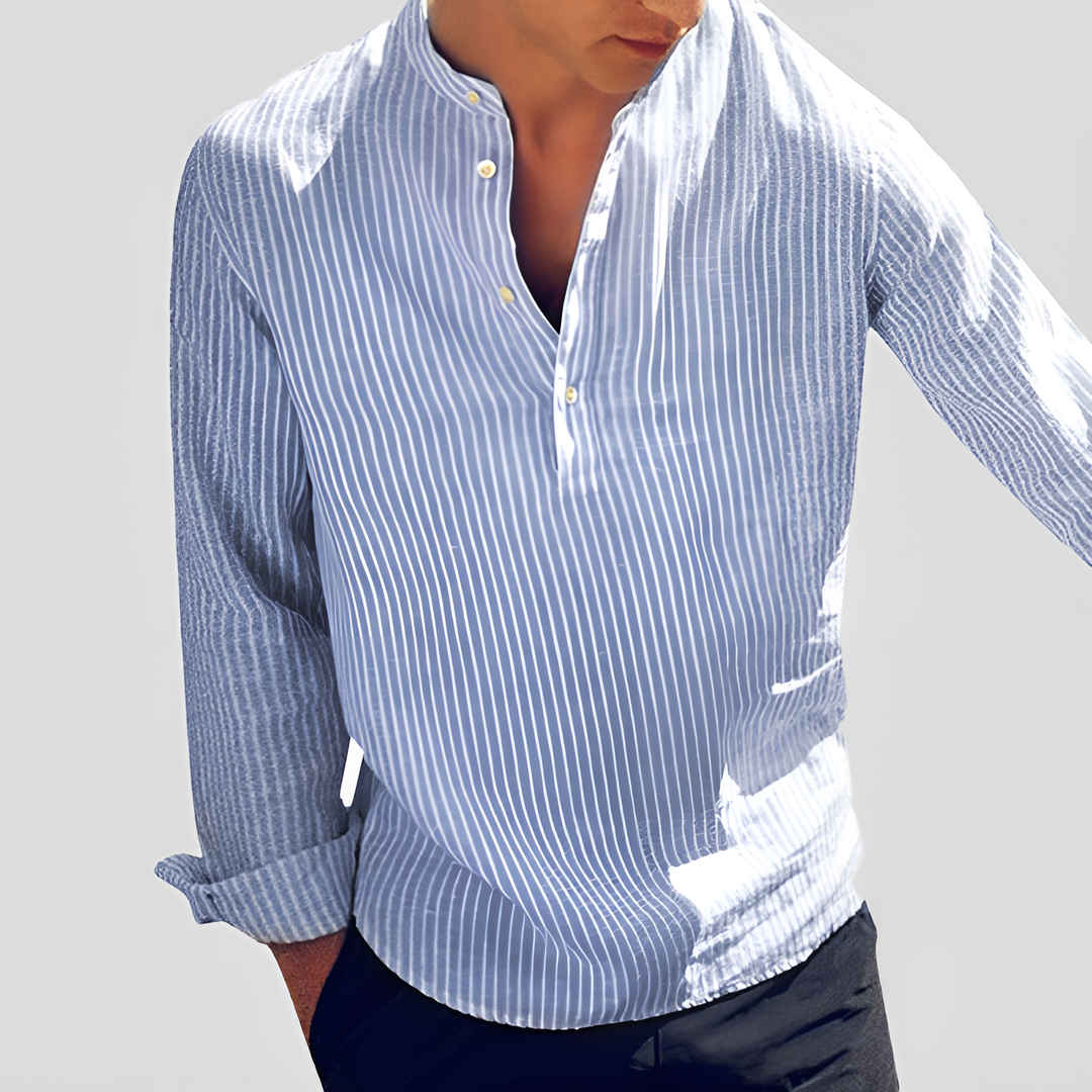 Levoire | Chemise À Manches Longues Rayée Pour Homme