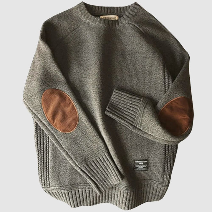 Levoire | Pull à col rond à manches longues en cachemire Gris