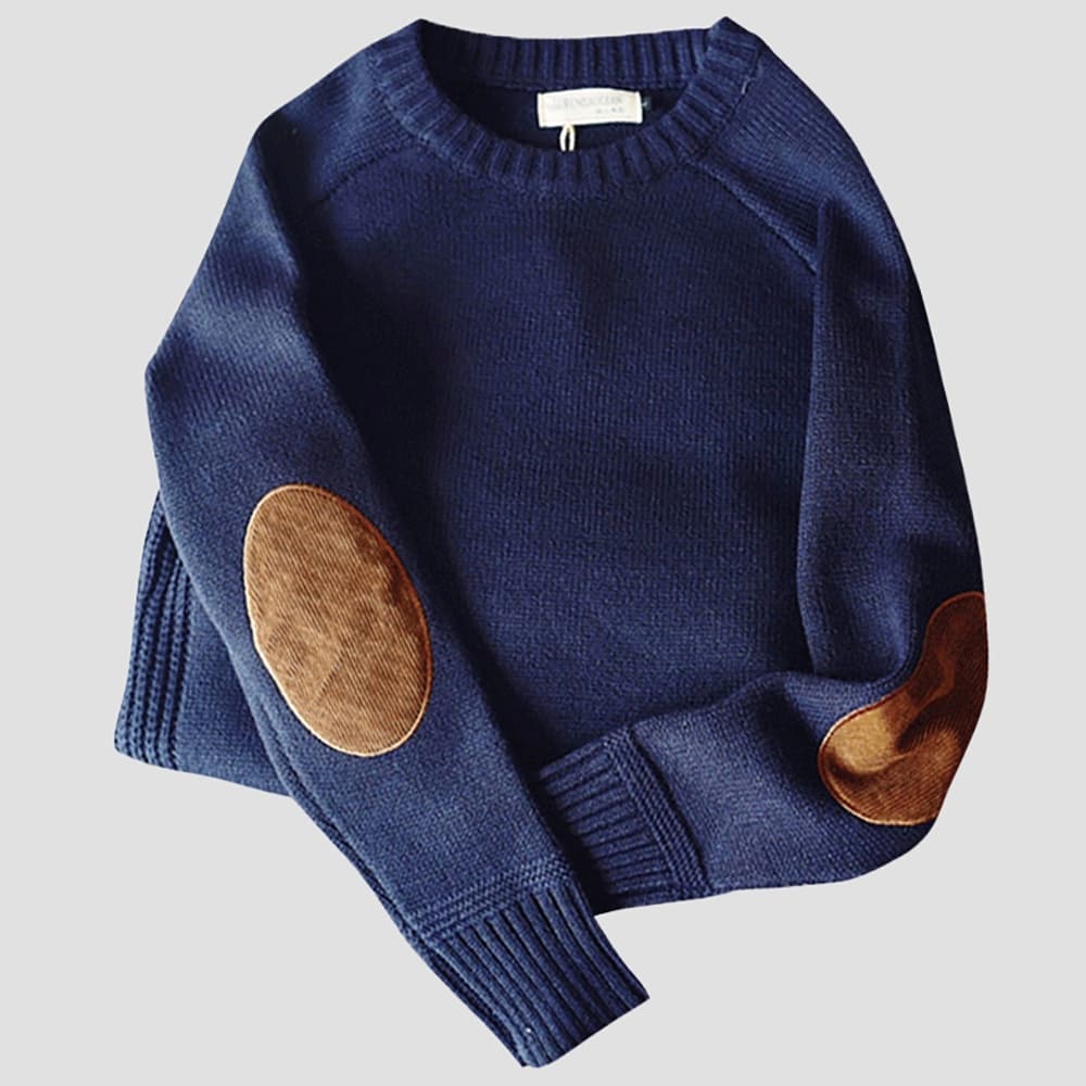 Levoire | Pull à col rond à manches longues en cachemire Bleu