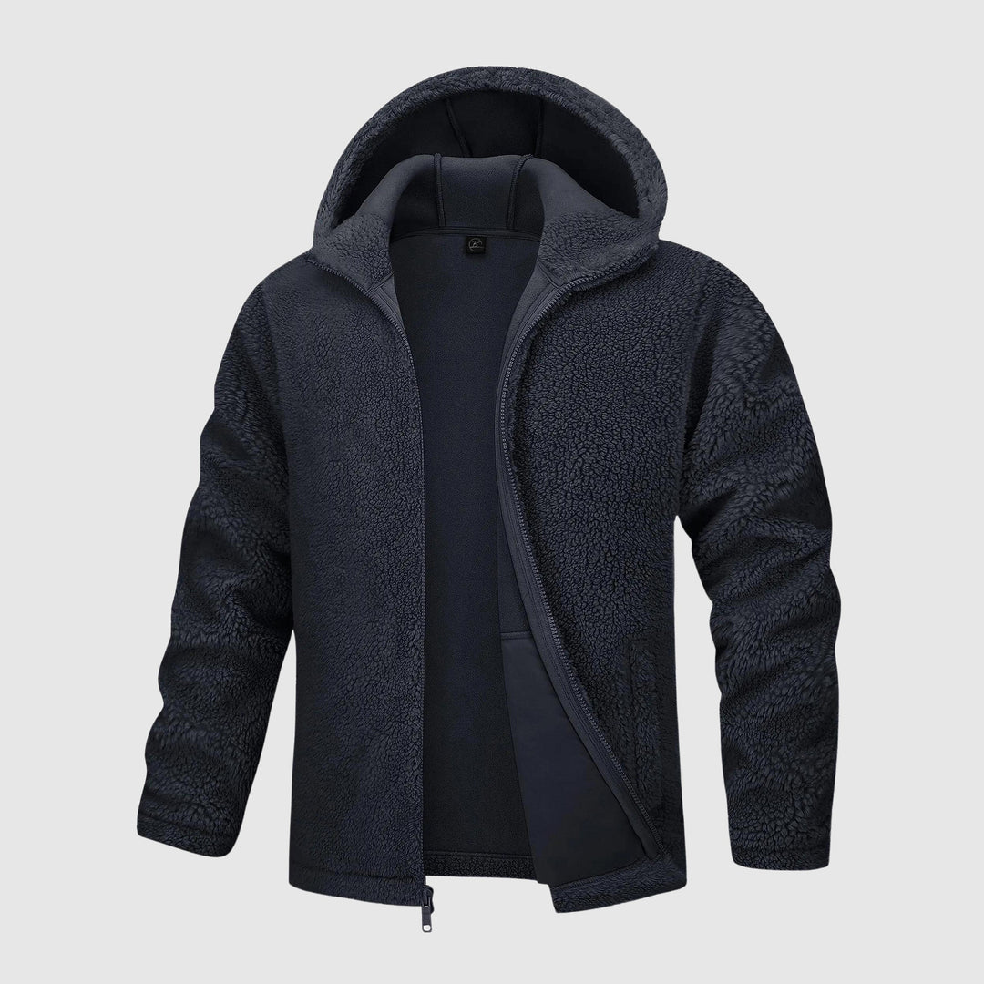 Levoire | Veste Sherpa Avec Capuche Confort Et Style Ultimes Noir