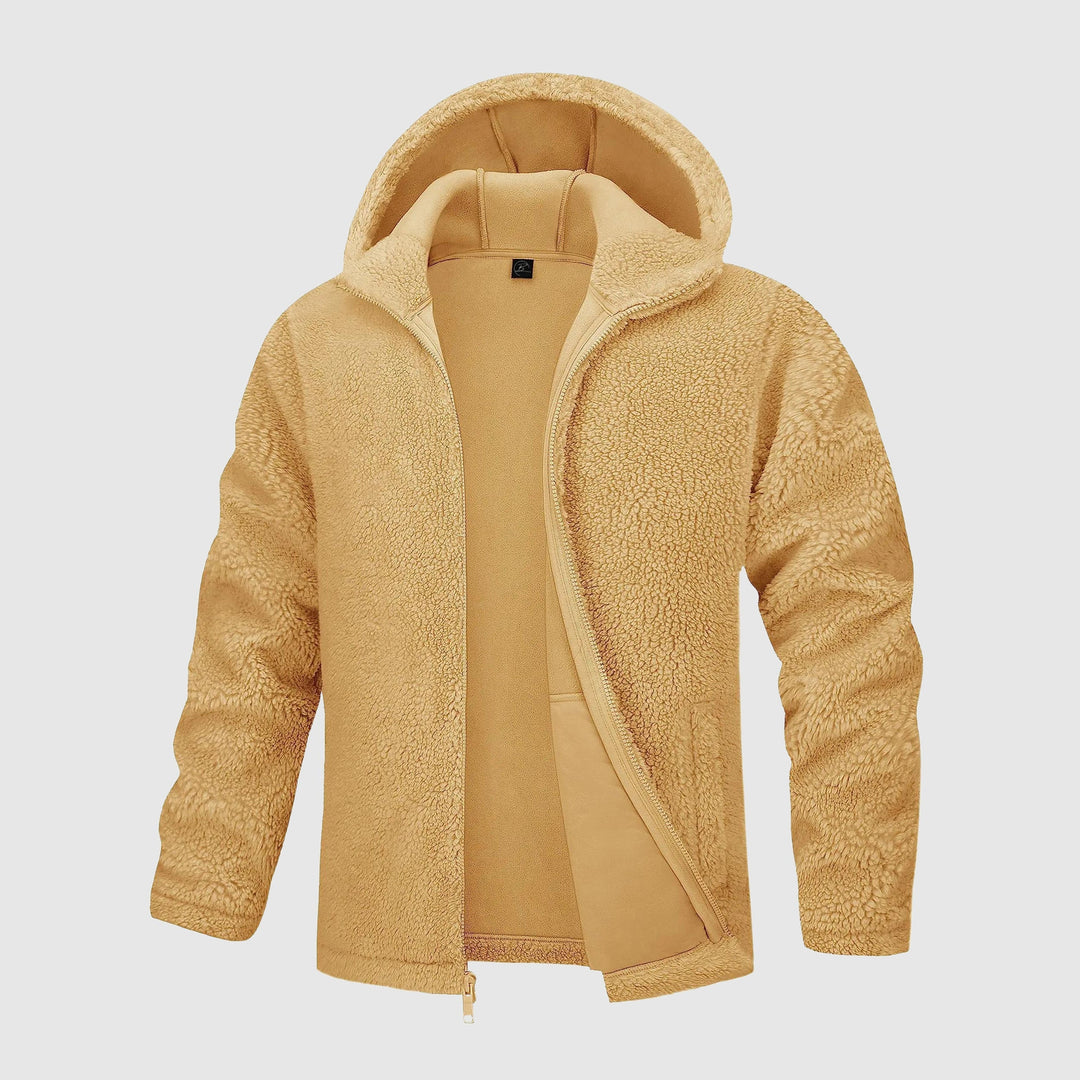 Levoire | Veste Sherpa Avec Capuche Confort Et Style Ultimes Beige