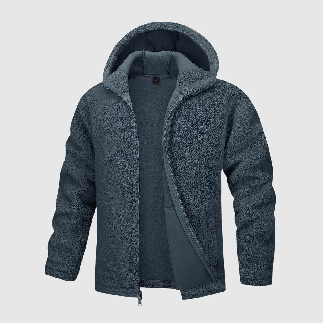 Levoire | Veste Sherpa Avec Capuche Confort Et Style Ultimes Gris