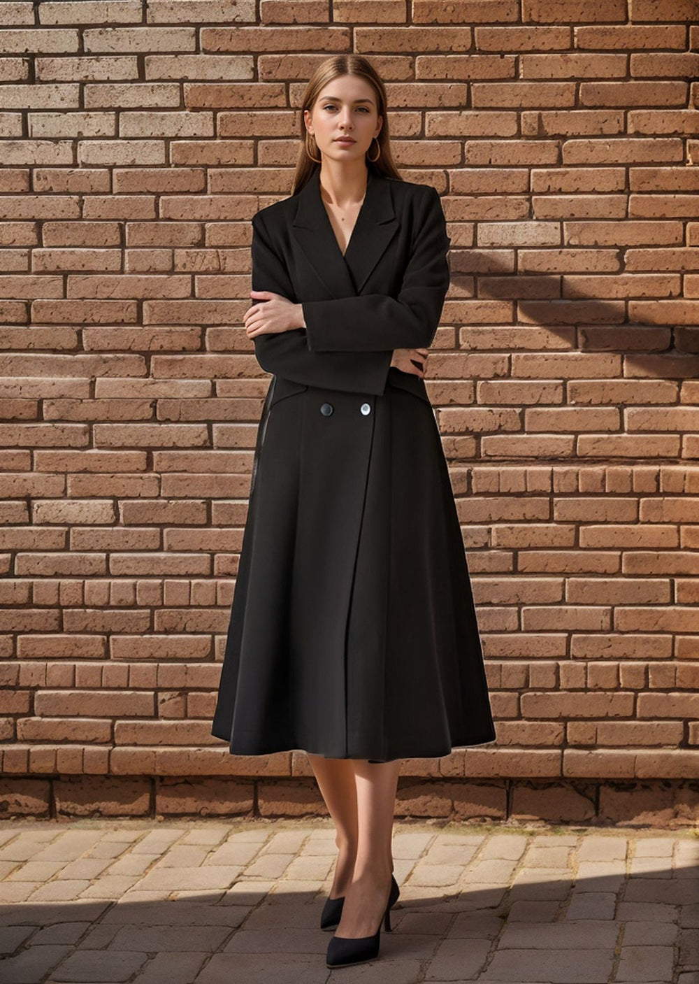 Levoire | Manteau Long Élégant À Double Bouton Pour Femmes