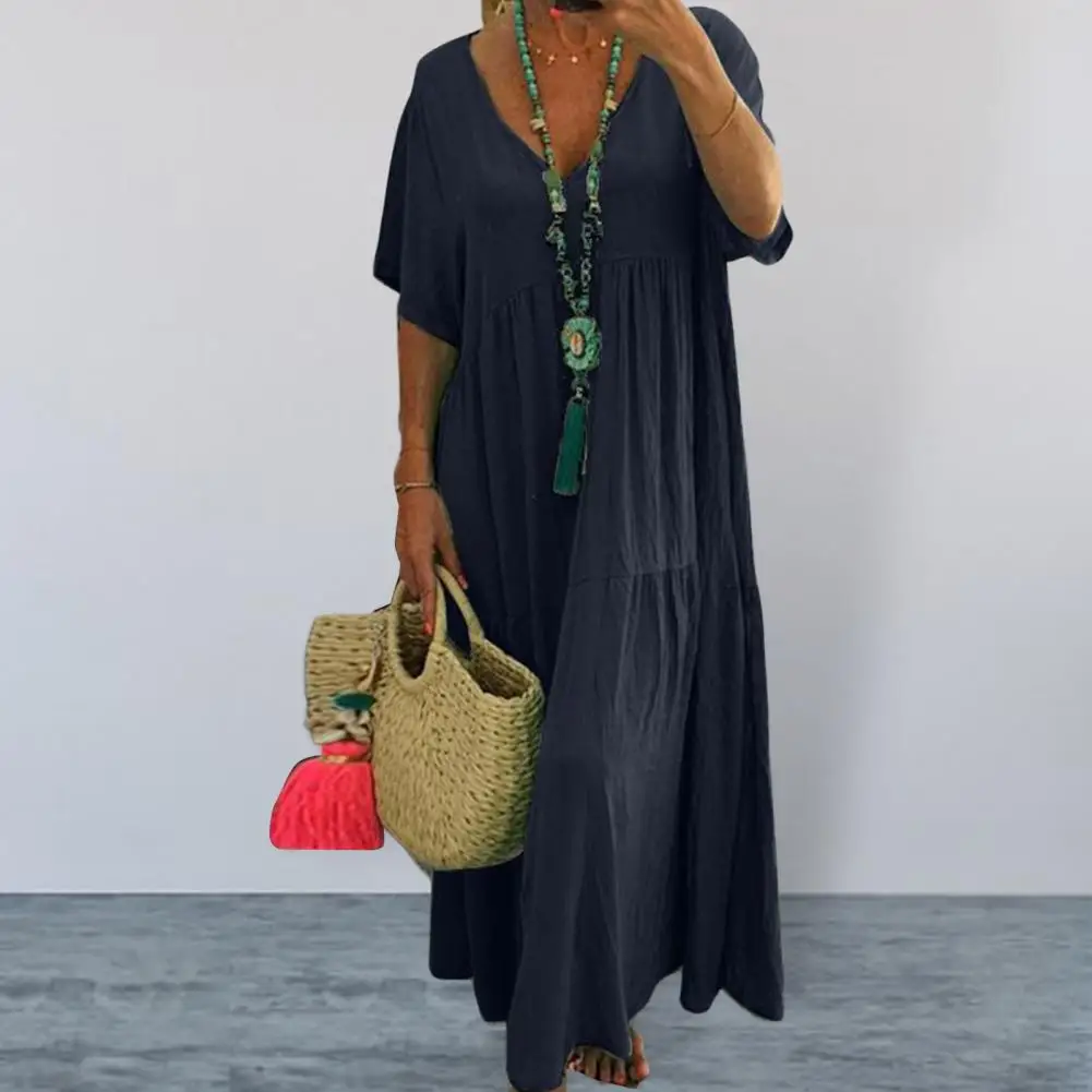 Levoire | Robe D'Été Respirante Bleu foncé