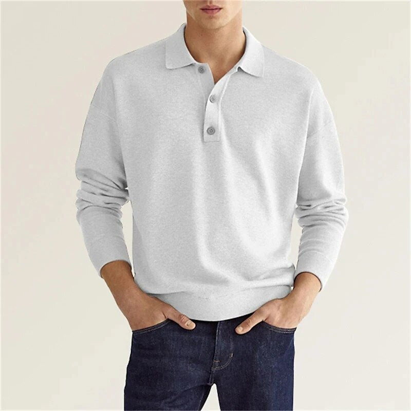 Levoire | Polo Shirt À Manches Longues Élégance Et Confort Maximaux Blanc