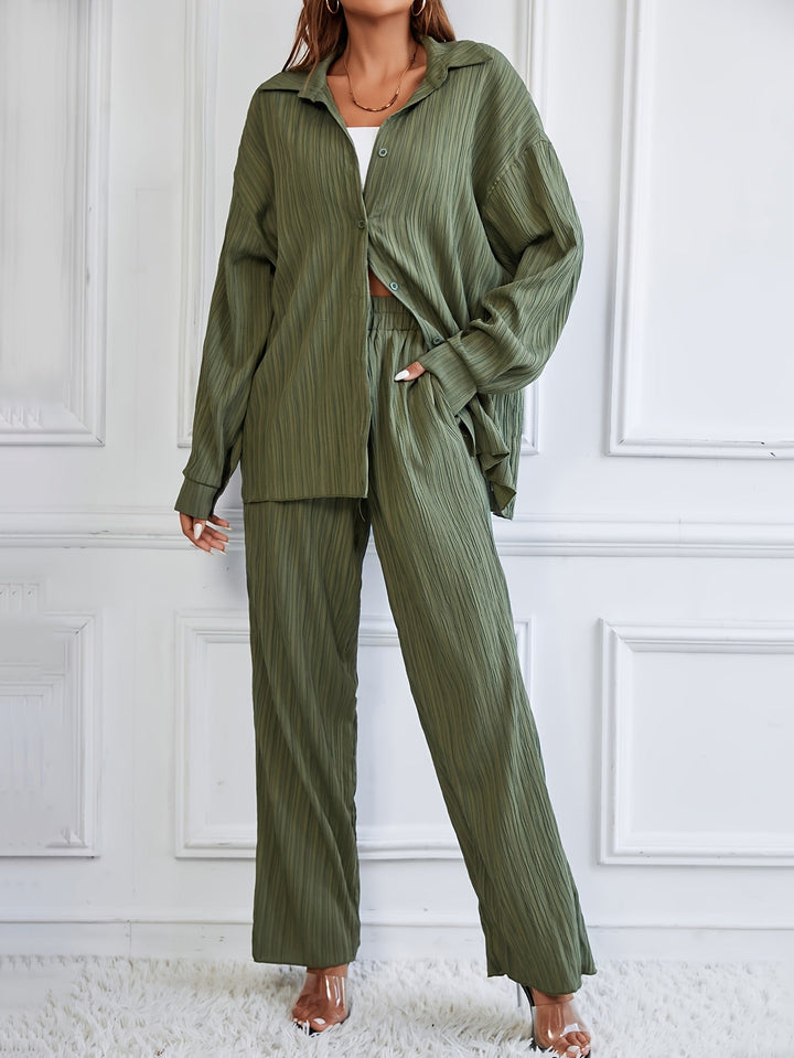 Levoire | Élégant & Confortable Costume Pantalon Plissé Pour Femmes