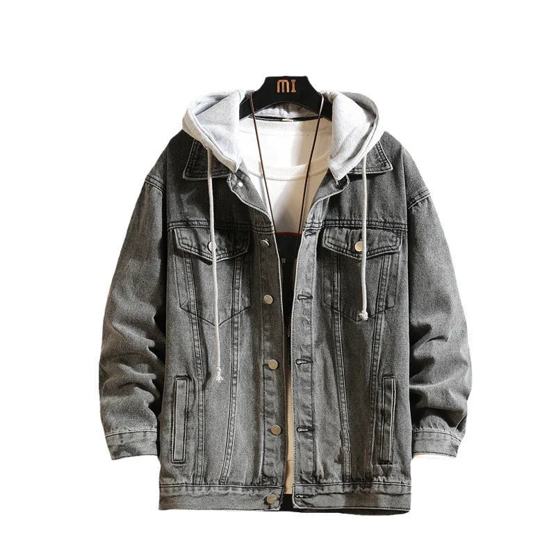 Levoire | Veste En Denim Amovible Avec Capuche Pour Hommes