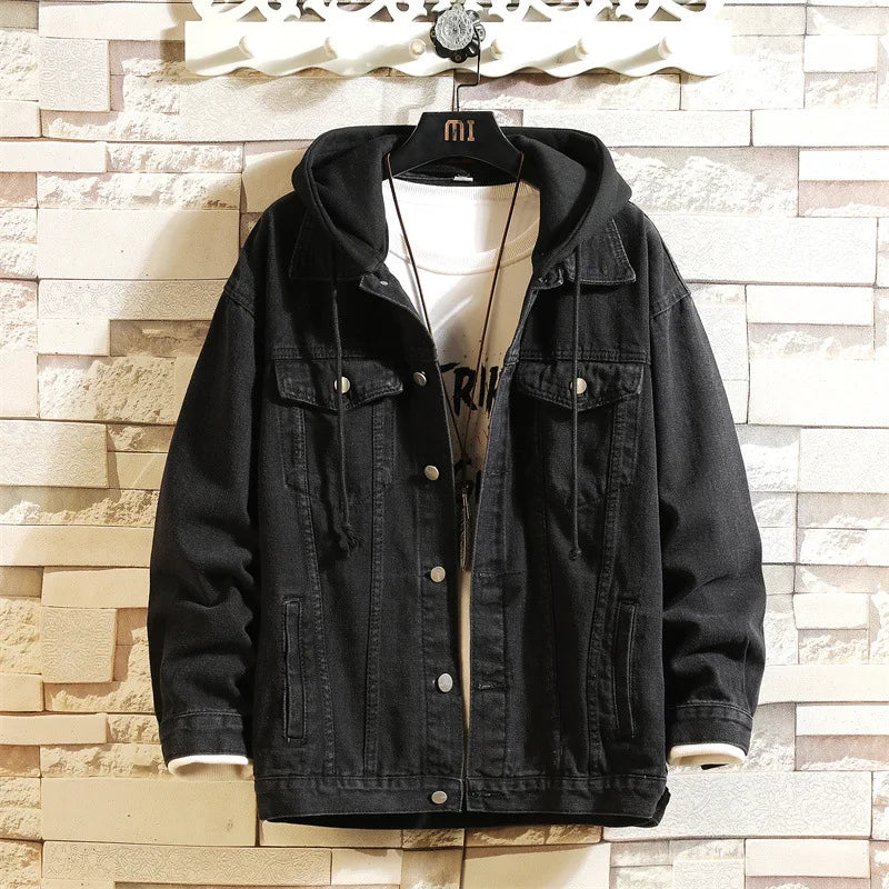 Levoire | Veste En Denim Amovible Avec Capuche Pour Hommes
