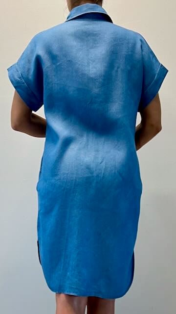 Levoire | Manches Courtes Robe Chemise À Coupe Décontractée À Fermeture À Boutons