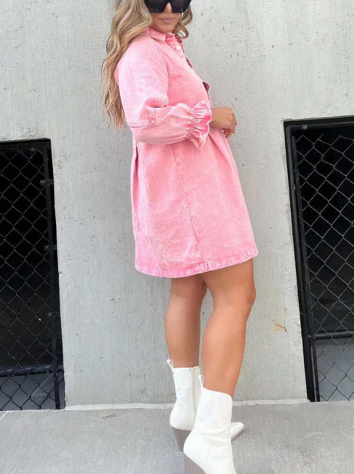 Levoire | Locker Mini Robe À Manches Longues Avec Fermeture À Boutons