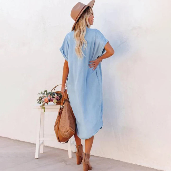 Levoire | Robe Midi Boutonnage Robe Chemise Robe D'Été