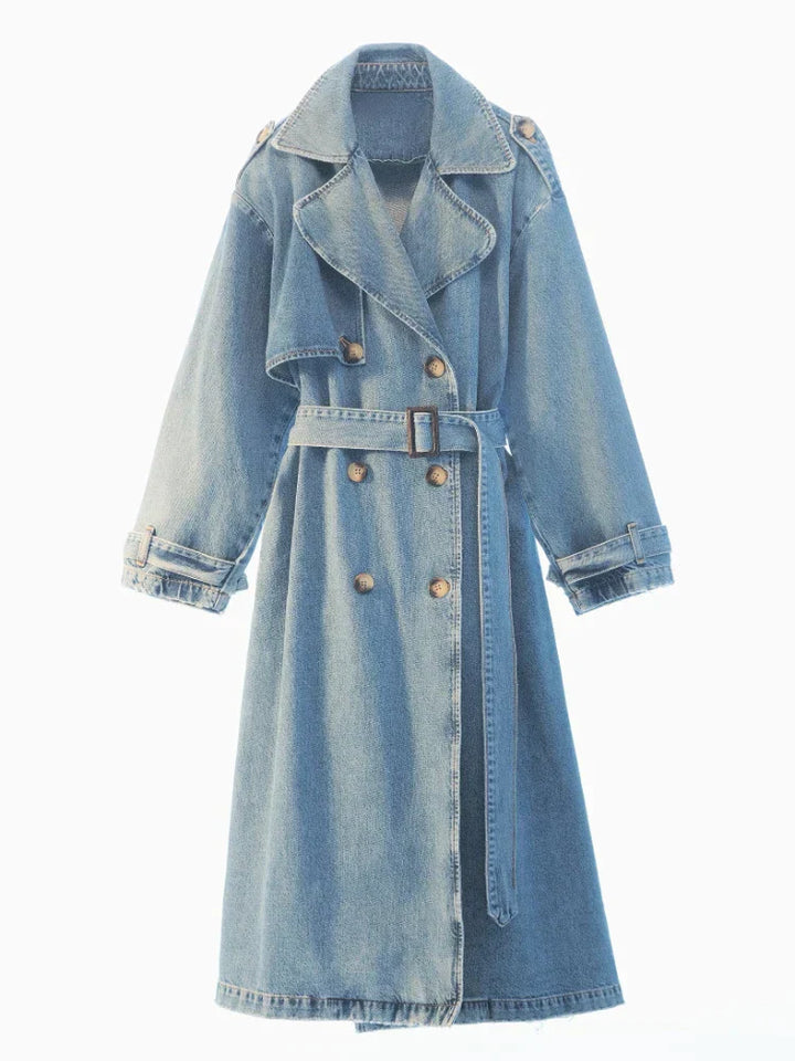 Levoire | Fit Denim Trenchcoat Tyylille Ja Toimivuudelle