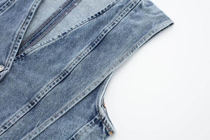 Levoire | Veste Sans Manches À Boutons Pour Femme, Veste Courte