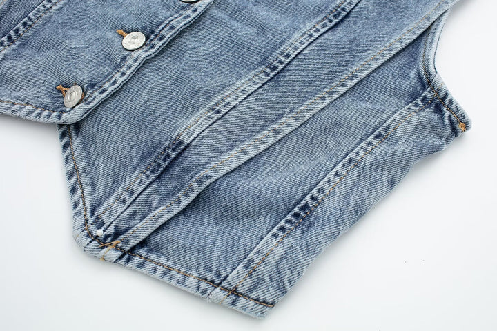 Levoire | Veste Sans Manches À Boutons Pour Femme, Veste Courte