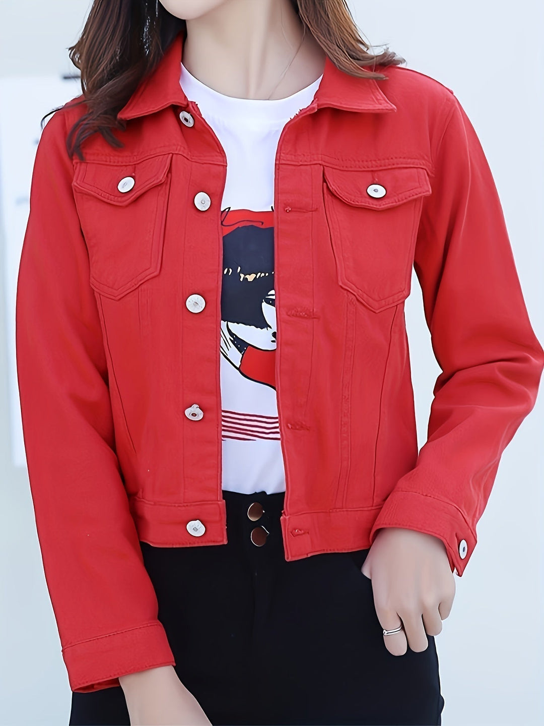 Levoire | Veste Femme Slim Fit Avec Fermeture À Boutons Classique