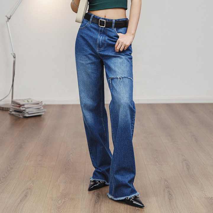 Levoire | Jeans Droit Vintage À Clous Pour Un Look Intemporel