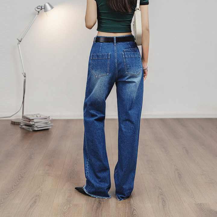 Levoire | Jeans Droit Vintage À Clous Pour Un Look Intemporel