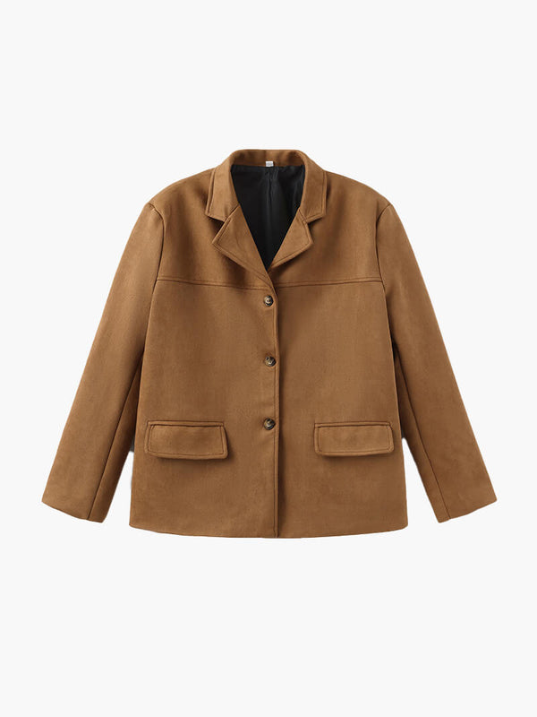 Levoire | Veste Grande Taille Élégante Avec Col Revers Hellebraun