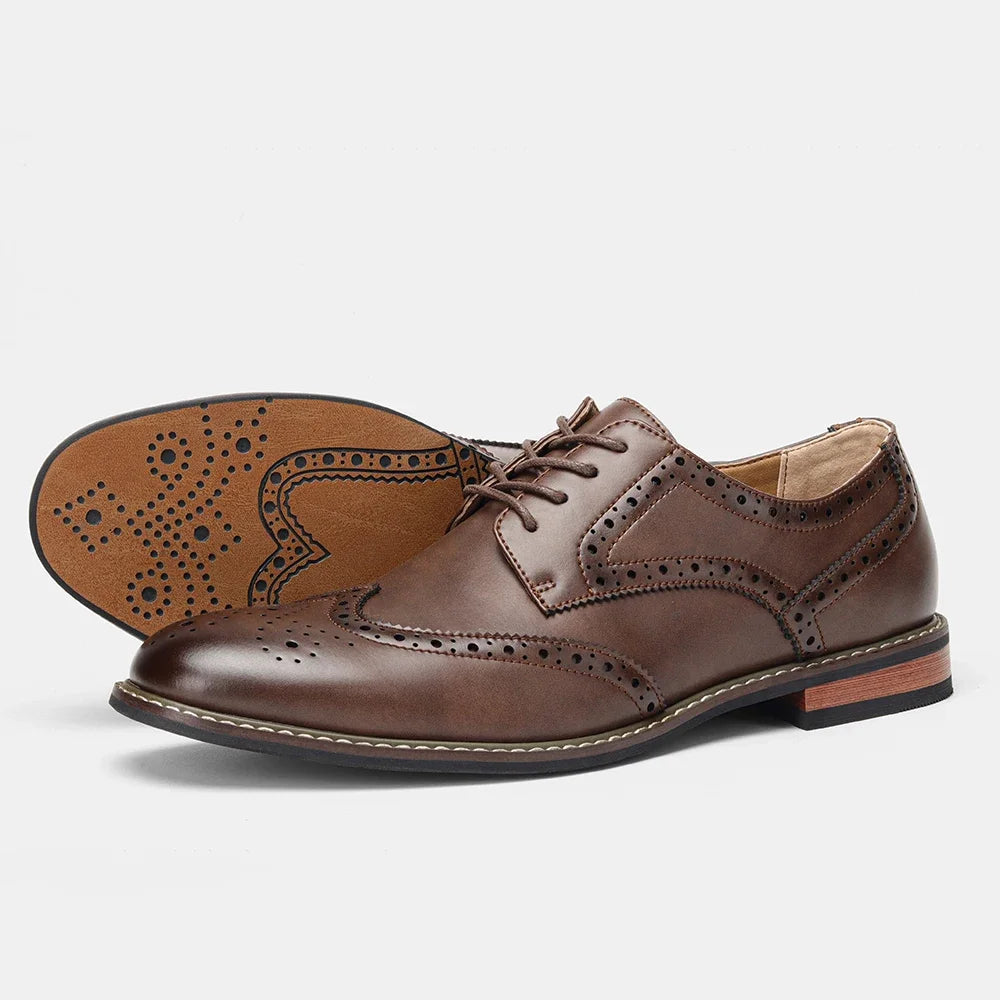 Levoire | Chaussures En Cuir Oxford Élégantes Pour Hommes Rouge vin