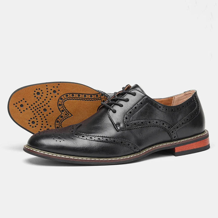 Levoire | Chaussures En Cuir Oxford Élégantes Pour Hommes Noir