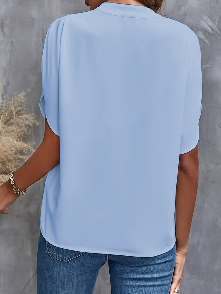 Levoire | Blouse En Chiffon Unie À Col V