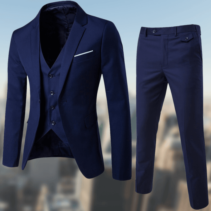 Levoire | Costume 3 Pièces Élégant Pour Homme bleu marine